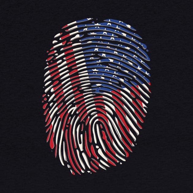 American Flag Fingerprint by I AM THE STORM